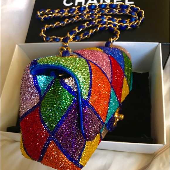 100% Authentic Chanel Mini Swarovski Crystal Bag - Picture 4 of 8